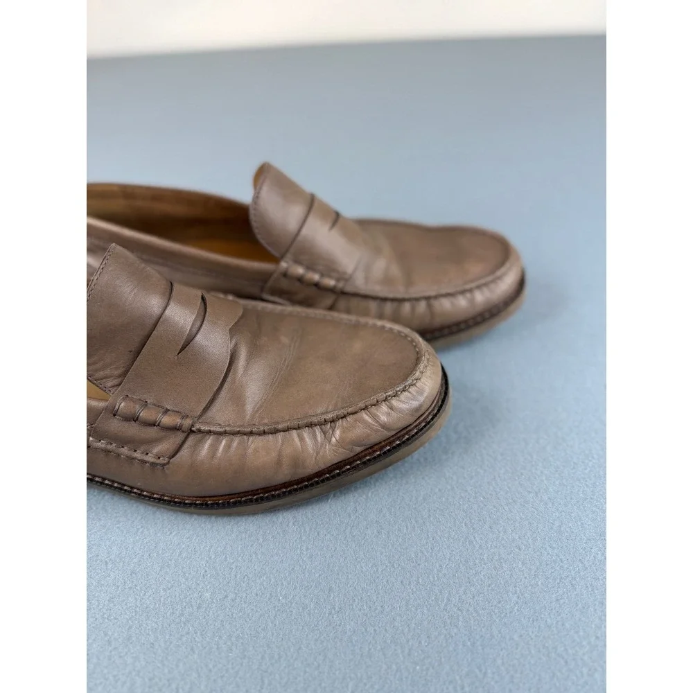 Cole Haan Pinch Prep Penny Loafers Mens 12 Taupe Brown Leather Slip On C39126
